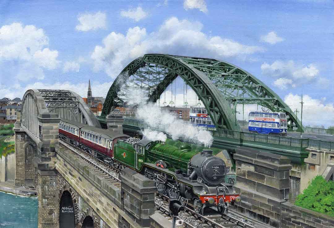 B17 Crossing Monkwearmouth Railway Bridge, Sunderland