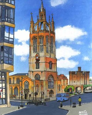 Newcastle Cathedral stylised
