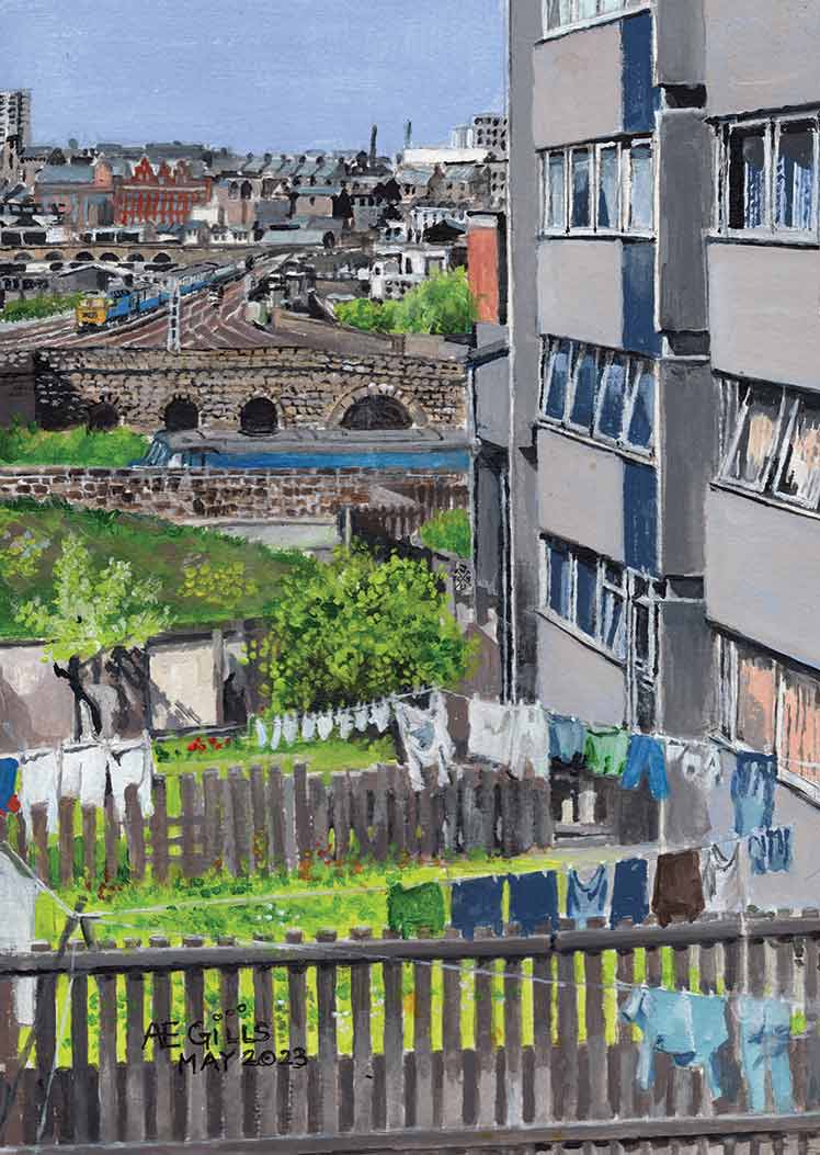 Back gardens of Flats